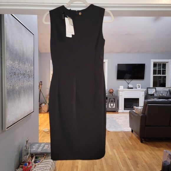 Versace Collection Women's Black & Red Barocco Sleeveless Midi Dress SZ … - Picture 5 of 11